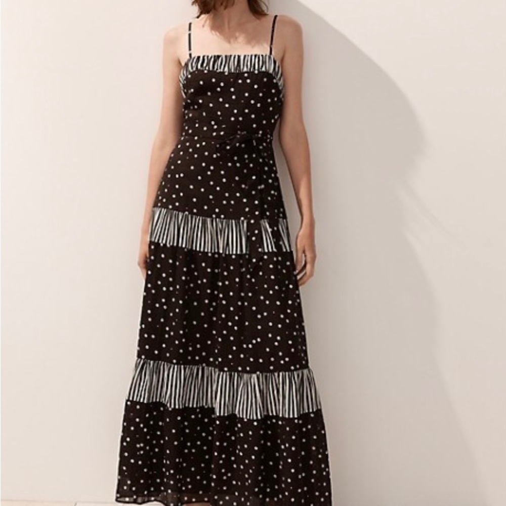 Kate Spade daisy dot mixed maxi dress